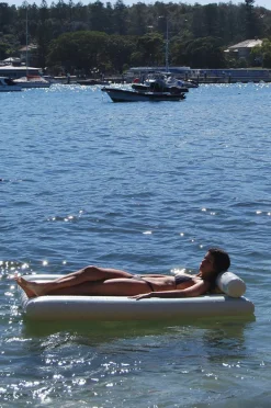 Pool Inflatables|Sunny Life Stripe Luxe Lilo Green