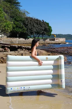 Pool Inflatables|Sunny Life Stripe Luxe Lilo Green