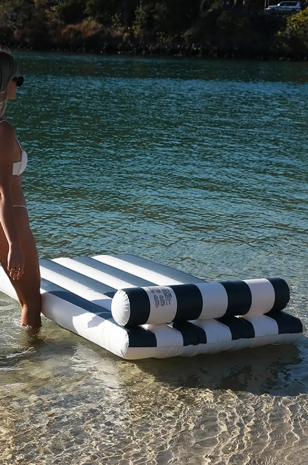 Pool Inflatables|Sunny Life Stripe Luxe Lilo Black