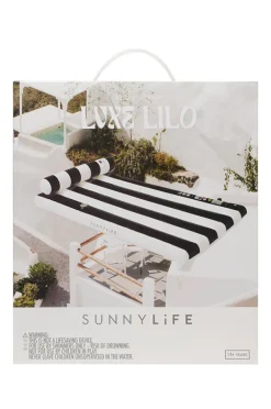 Pool Inflatables|Sunny Life Stripe Luxe Lilo Black
