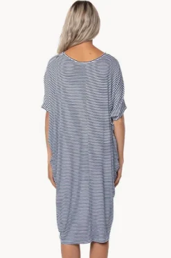 Dresses|Betty Basics Stripe Maui Dress Navy/white
