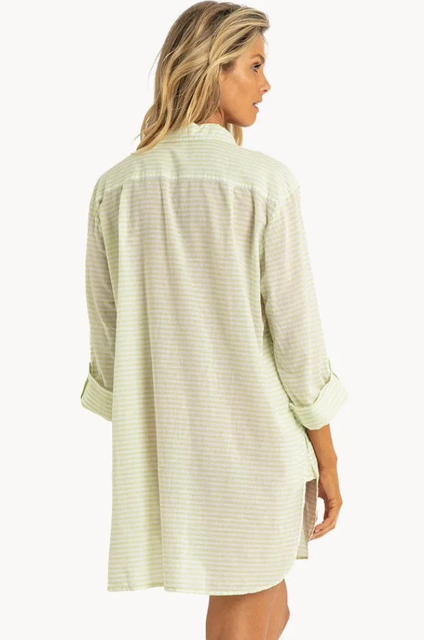 Tops|Sunseeker Stripe Painter Shirt Lime