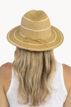 Headwear|Sundaise Stripe Panama Hat White/Natural