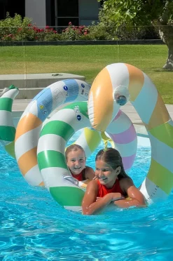 Pool Inflatables|Sunny Life Stripe Poolside Giant Inflatable Noodle Sorbet