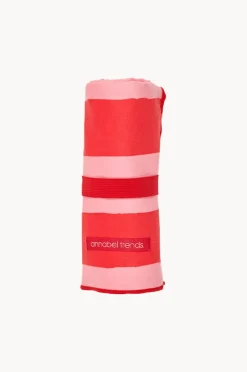 Towels|Towels|Annabel Trends Stripe Sand Free Towel Red