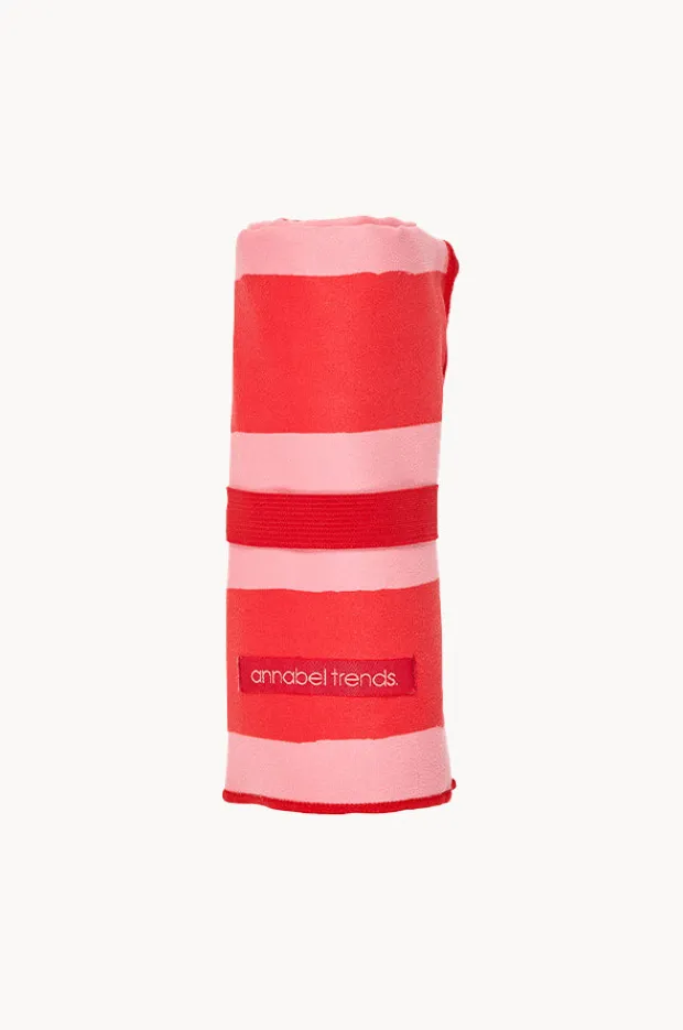 Towels|Towels|Annabel Trends Stripe Sand Free Towel Red