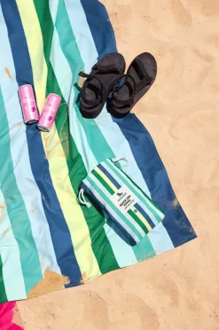 Towels|Towels|Dock And Bay Stripe Summer Microfibre Towel Lagoon