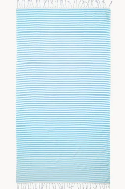 Travel|Towels|Havlu Stripey Turkish Towel Blue
