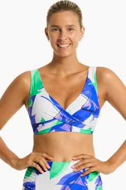 Bikini Tops|Sea Level Sublime Cross Front Bra Cobalt