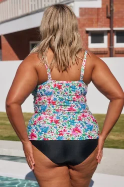 Tankini Tops|Capriosca Summer Fields DD/E Cup Tankini Separate Blue/natural