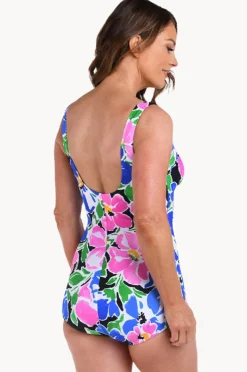 One Pieces|Maxine Summer Splash Floral Shirred One Piece Multi
