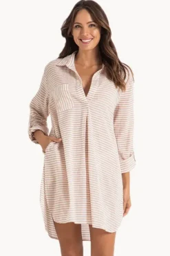 Overswim|Sunseeker Summer Stripe Painters Shirt Bone