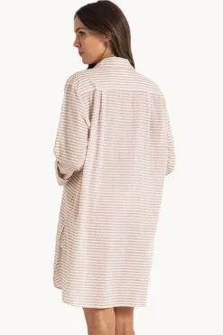 Overswim|Sunseeker Summer Stripe Painters Shirt Bone