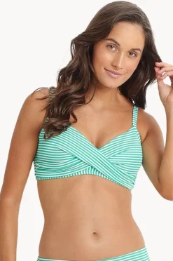 Bikini Tops|Sunseeker Summer Surf Twist Front Bralette Green