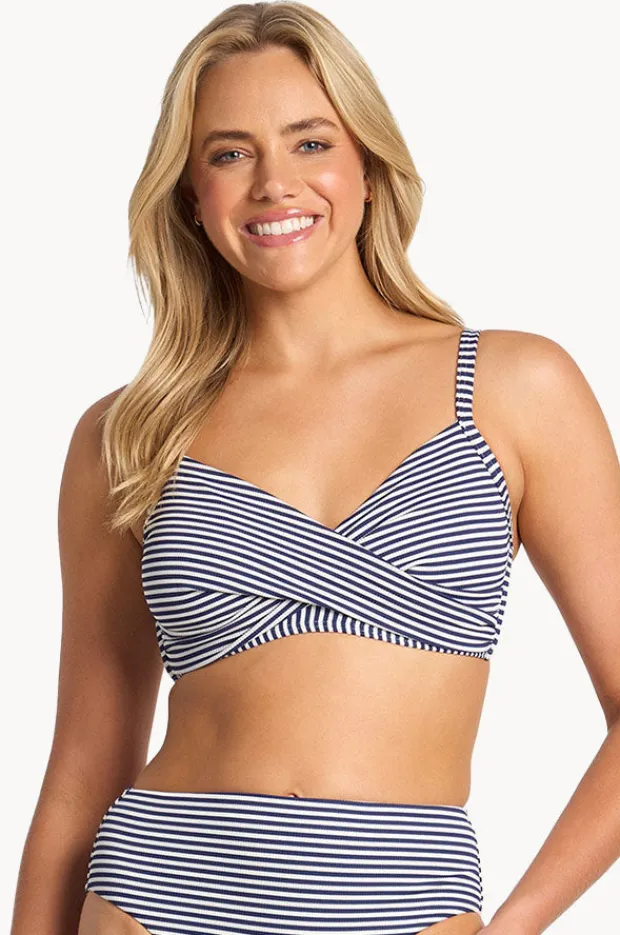 Bikini Tops|Sunseeker Summer Surf Twist Front Bralette Ink