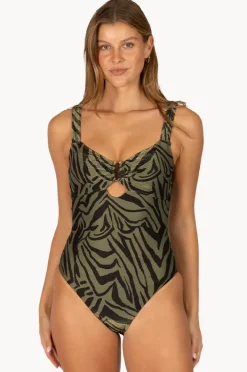 One Pieces|Baku Sunkissed Retro One Piece Olive