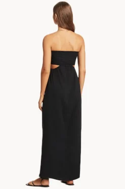 Dresses|Sea Level Sunset Bandeau Dress Black