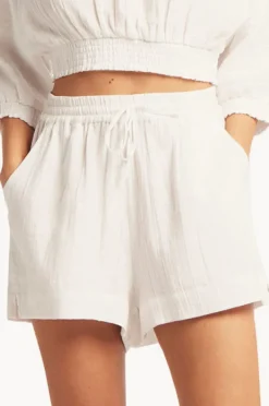 Shorts|Sea Level Sunset Beach Short White