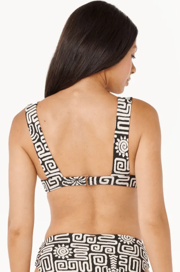 Bikini Tops|Rip Curl Sunset Jacquard Deep V Top BLACK