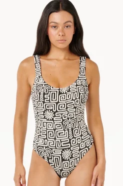 One Pieces|Rip Curl Sunset Jacquard One Piece BLACK