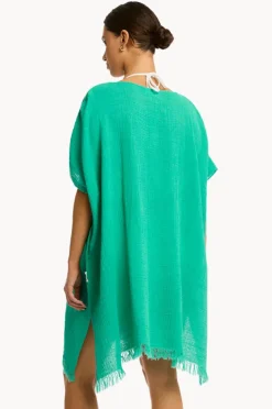 Overswim|Sea Level Sunset Kaftan Evergreen