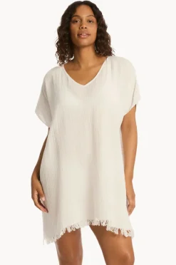 Overswim|Sea Level Sunset Kaftan White