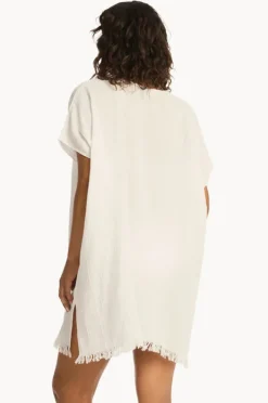 Overswim|Sea Level Sunset Kaftan White