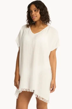 Overswim|Sea Level Sunset Kaftan White