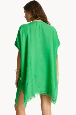 Overswim|Sea Level Sunset Kaftan Kelly green