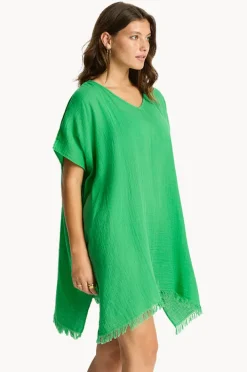 Overswim|Sea Level Sunset Kaftan Kelly green