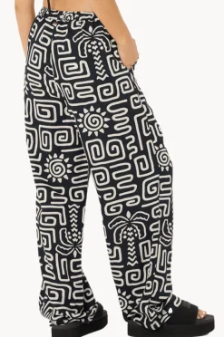 Pants|Rip Curl Sunset Luau Wide Leg Pant Black/White