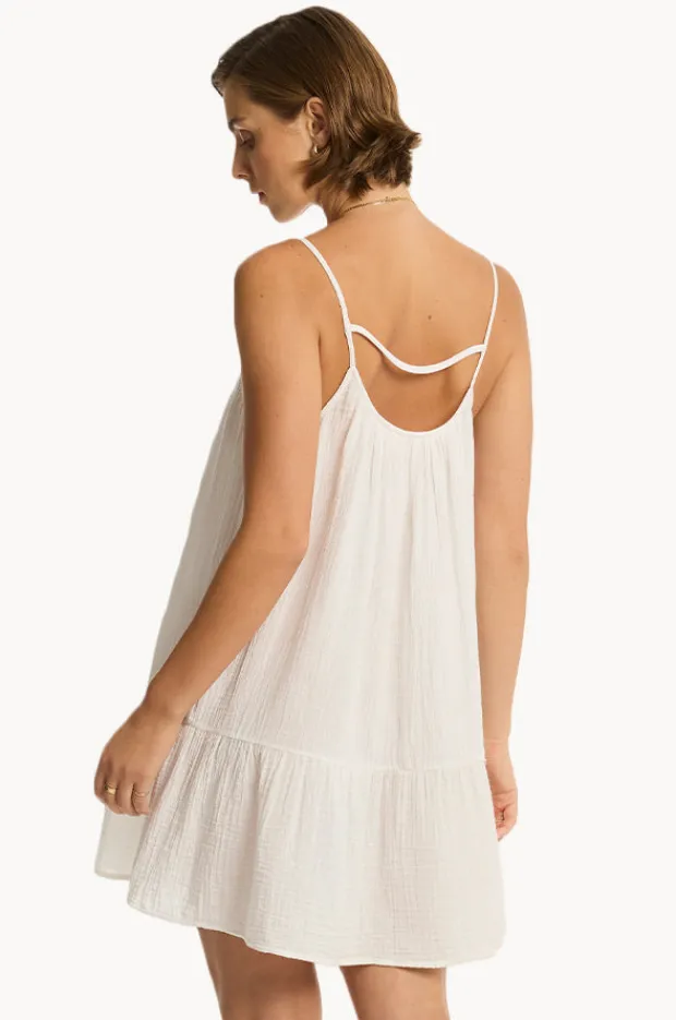 Dresses|Sea Level Sunset Short Sundress White