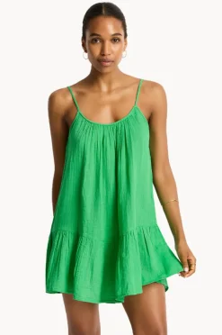 Dresses|Sea Level Sunset Short Sundress Kelly green