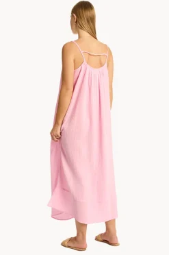 Dresses|Sea Level Sunset Sun Dress Pink