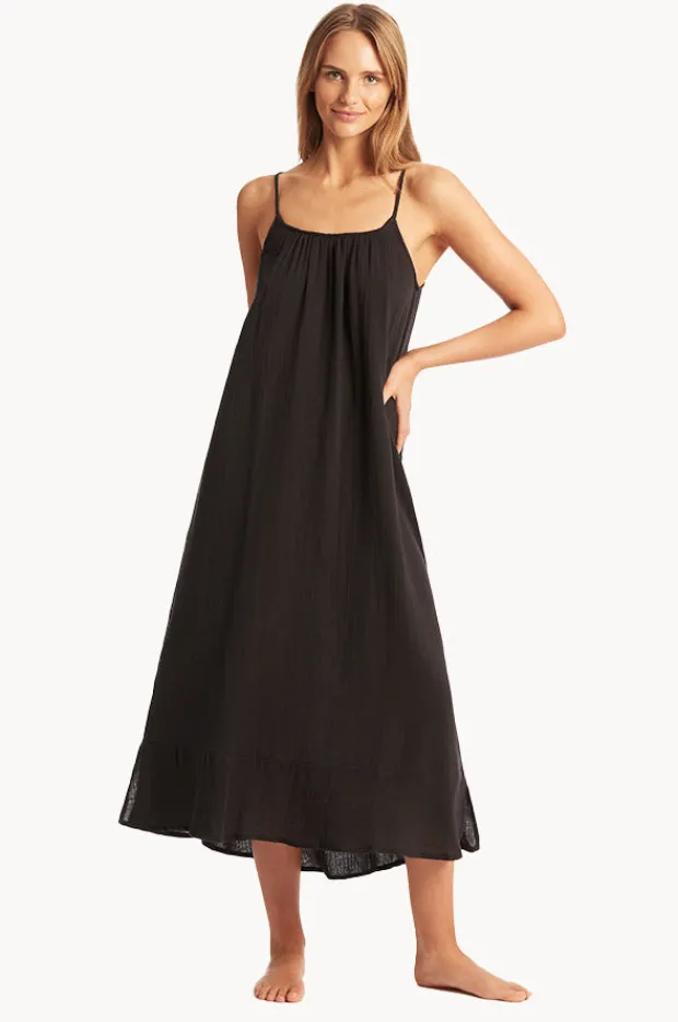 Dresses|Sea Level Sunset Sun Dress Black