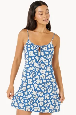 Dresses|Rip Curl Surf Dreams Printed Rib Mini Dress Blue