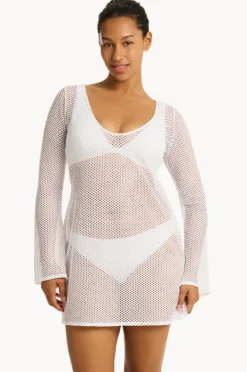 Overswim|Sea Level Surf Mesh Cover Up White