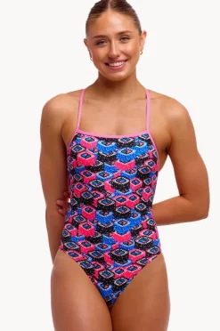 One Pieces|Funkita Sushi Stack Strapped In One Piece Pink/blue