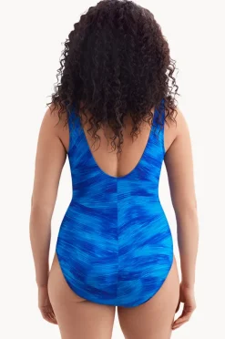 One Pieces|Longitude Swift Tidal O Ring Cross Over One Piece Blue
