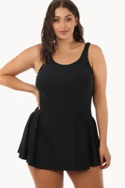 One Pieces|T.h.e. Swimwear Swim Dress + BLACK