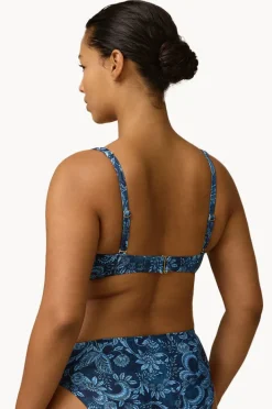 Bikini Tops|Monte u0026 Lou Taylor Multi Fit Twist Crop Indigo