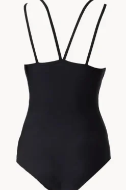 Period Swimwear|One Pieces|Love Luna Teen Bind Double Strap One Piece Black