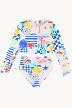 Rashies & Sunsuits|Minihaha Teen Girls Camille Crop Suntop Set Multi