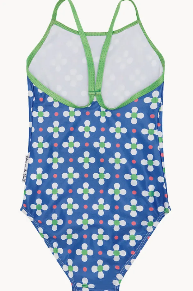 One Pieces|Babes In The Shade Teen Girls Clover One Piece Blue/white