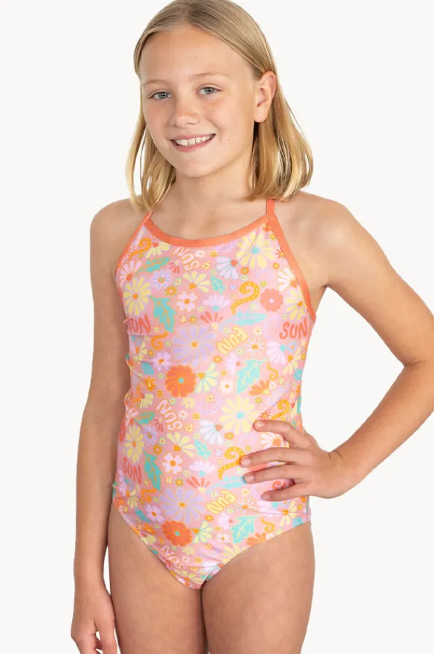 One Pieces|Babes In The Shade Teen Girls Sunny Girl One Piece Orange/pink