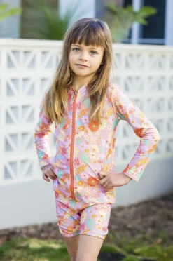 Teen Girls Separates|Babes In The Shade Teen Girls Sunny Girl Swim Short Orange/pink