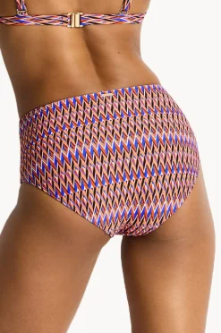 Bottoms|Sea Level Tessera Panelled High Waist Pant Blue