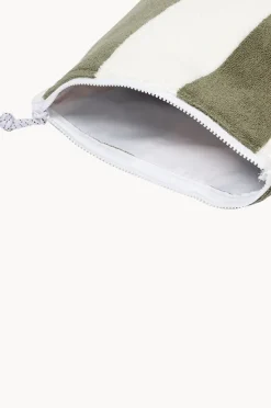 Travel|Bags|Sunny Life The Vacay Stripe Terry Beach Pouch Olive