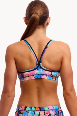 Bikini Tops|Funkita Tickle Torture Sports Top Black/multi