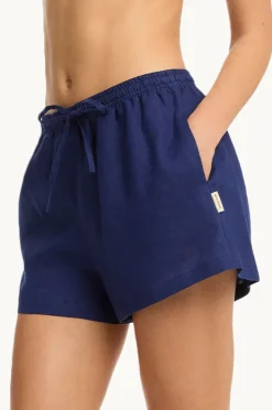 Shorts|Sea Level Tidal Linen Boxer Short French navy